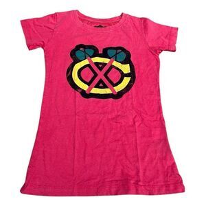 Red Jacket Youth XS Red Chicago Blackhawks Vintage Hockey Logo T Shirt NWT